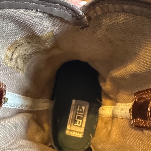 Ariat Brown Embroidered Heeled Boots - Picture 6 of 7